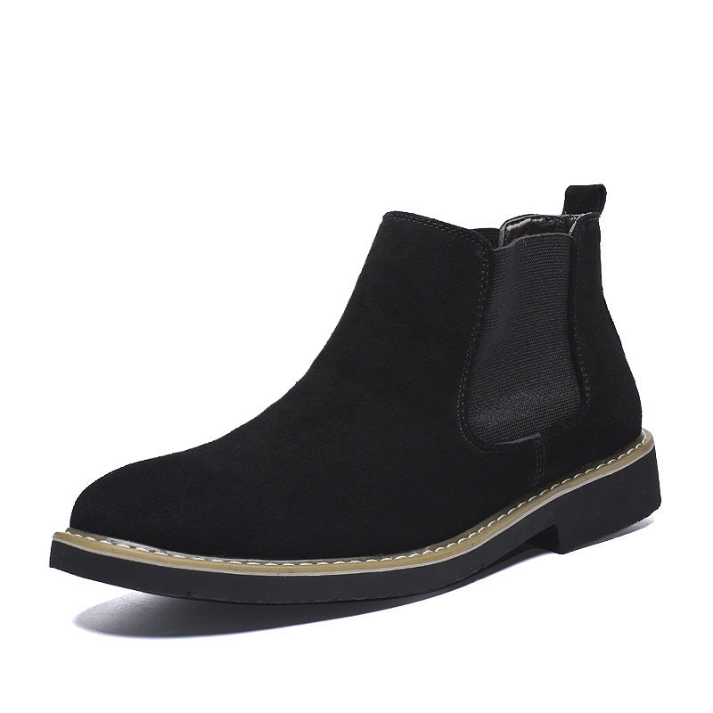 Men's Chelsea boots made of genuine leather, lined