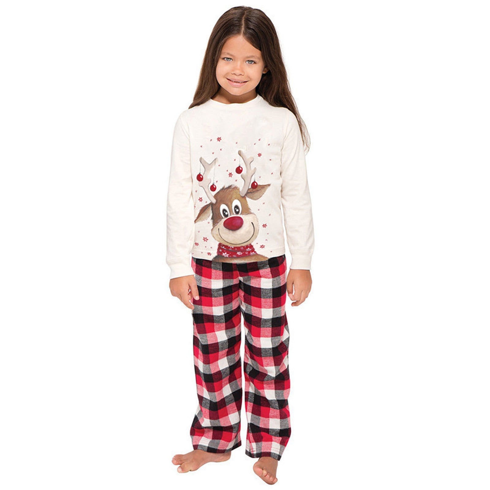 Christmas Pajama Set for the Family with Reindeer Motif