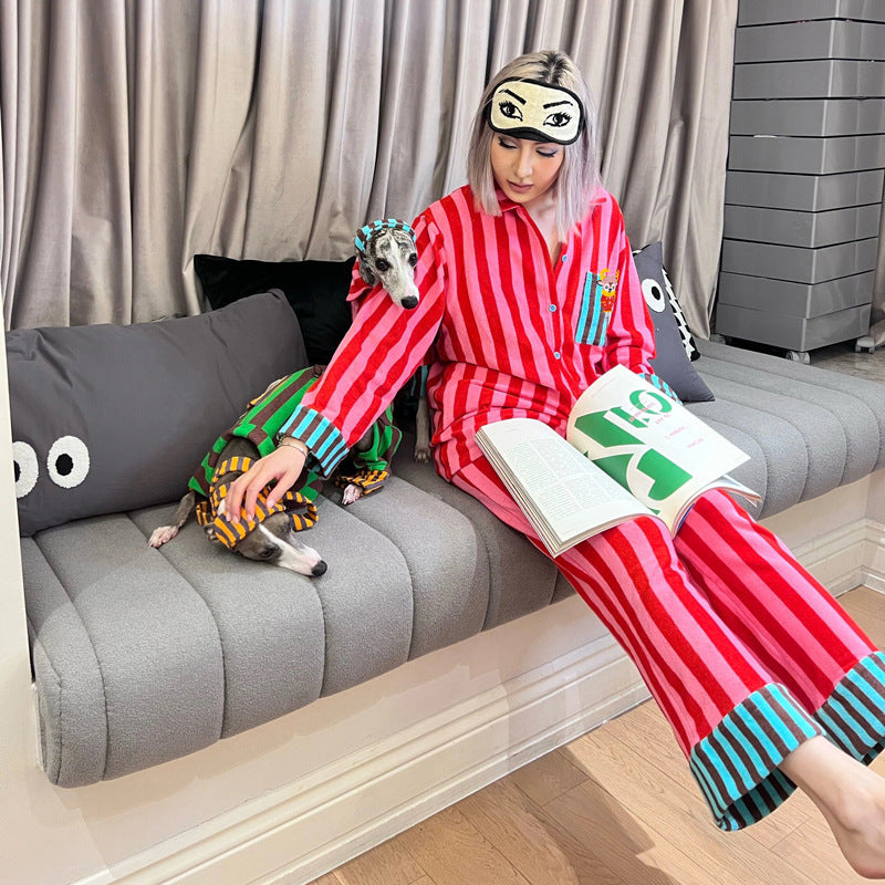 Luxurious loungewear set made of cotton terry