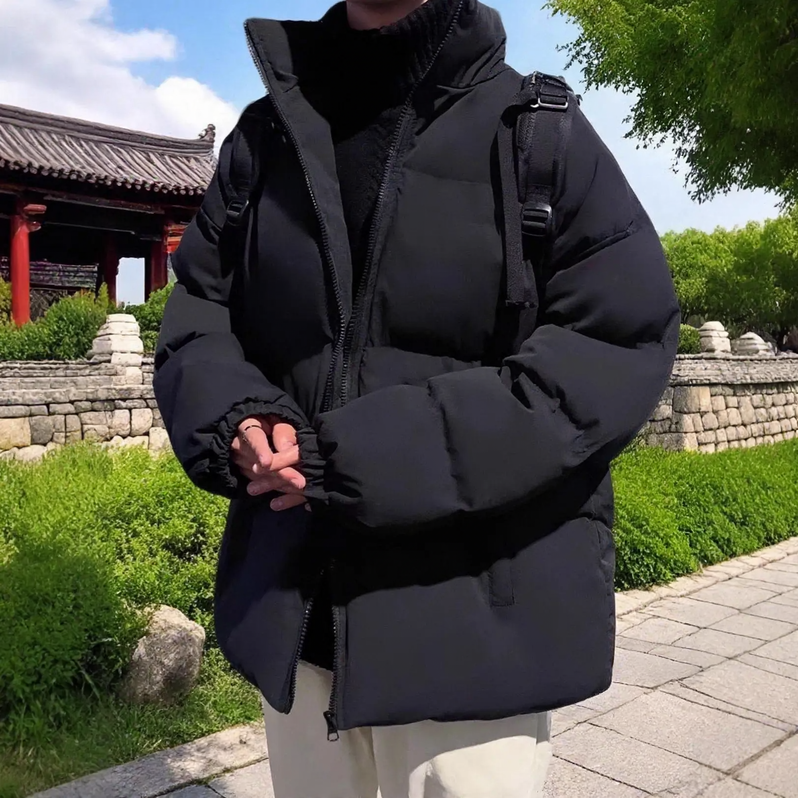 Unisex-Winter jacket, padded, stand-up collar