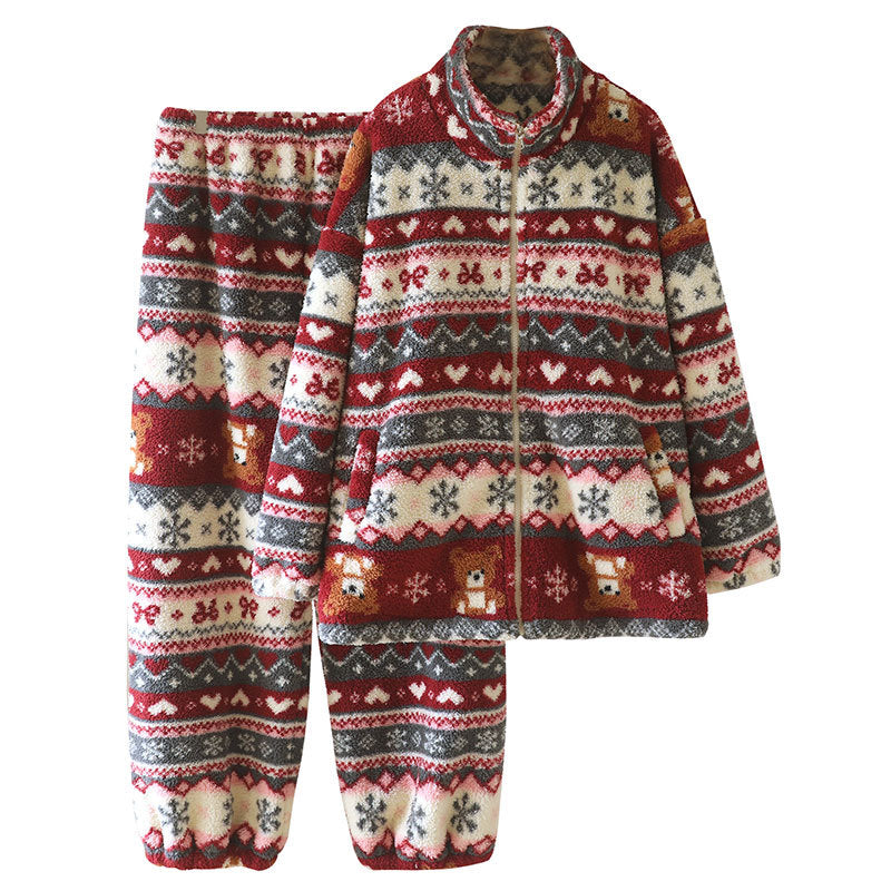 Women's Pajamas, flannel, warm, Christmas design