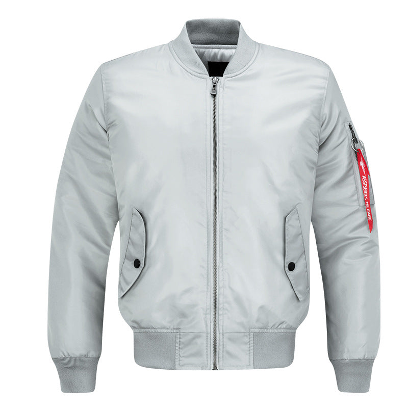 Men's lightweight quilted nylon bomber with utility arm pocket and ribbed cuffs Chichicherry