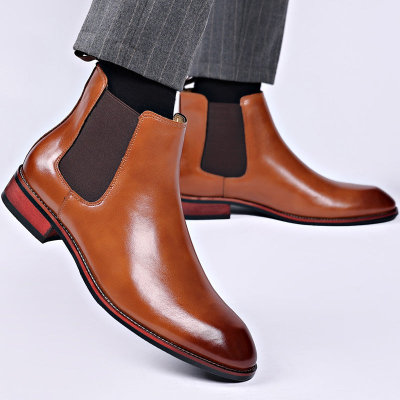 Modern men's Chelsea boots, pointed