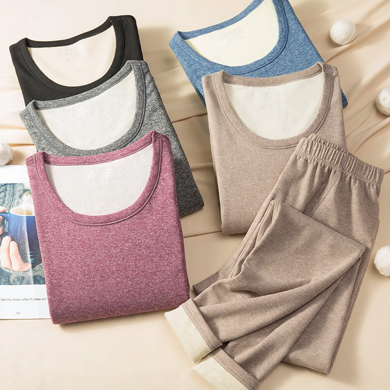 Thermal underwear set made of wool and silk
