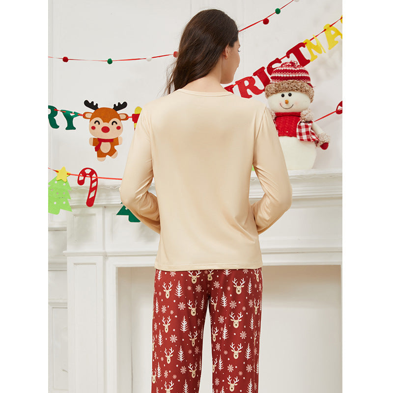 Women's Pajama Set, Long Sleeve and Long Pants, Round Neck