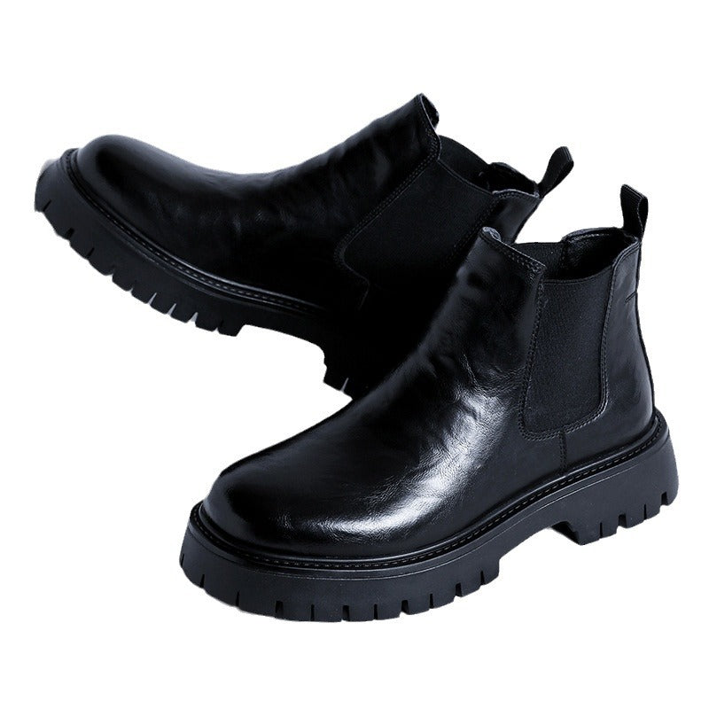Men's Chelsea Boots 2116-R, flat, faux leather