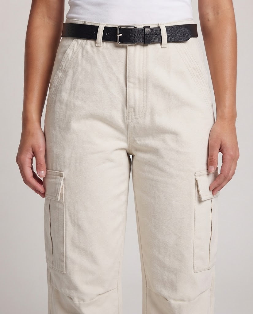 Women's Wide Cargo Pants with High Waist, Utility Leg Pockets and Relaxed Fit Chichicherry