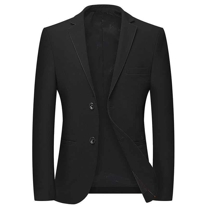 Men's Single-Breasted Business Blazer in Slim Fit with Narrow Lapels and Chest Pocket Chichicherry
