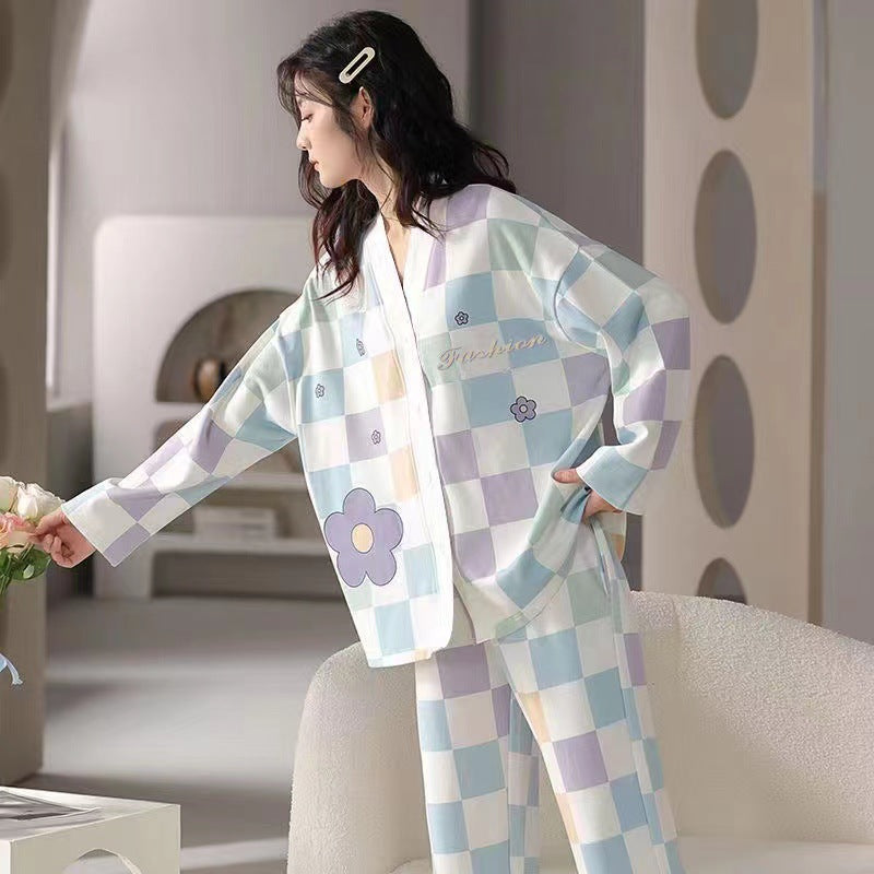 Ladies' house suit, long-sleeved, cartoon style, comfortable