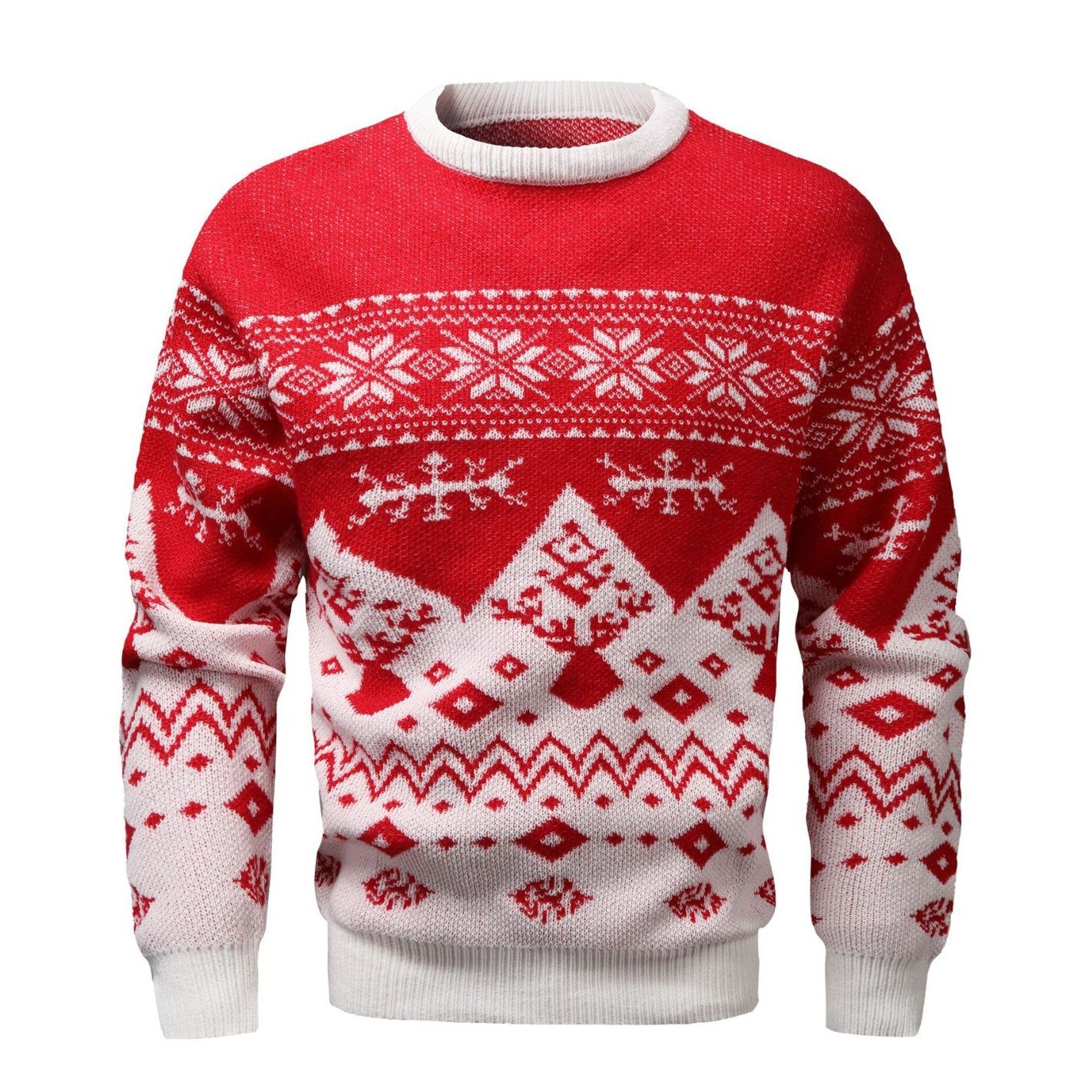 Jacquard knit pullover for couples