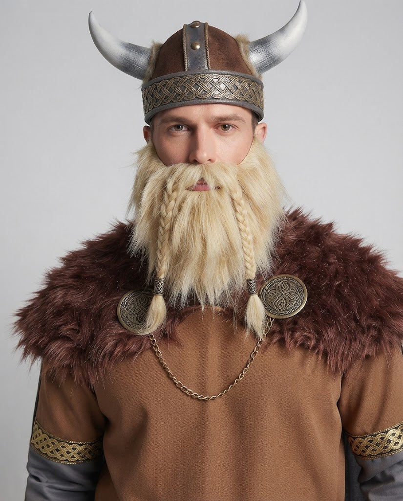 Men's Viking Costume with detailed decorations and high-quality cape Chichicherry