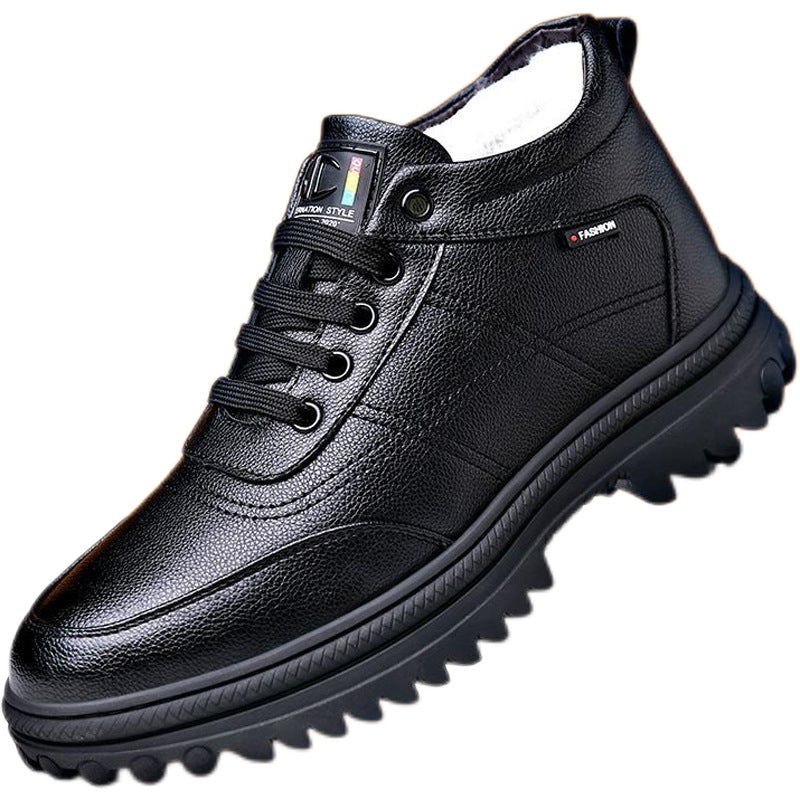 Padded men's winter boots, warm and comfortable
