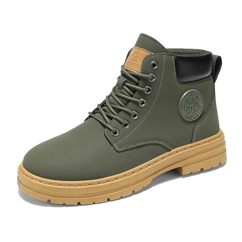 Men's ankle boots, breathable, flat