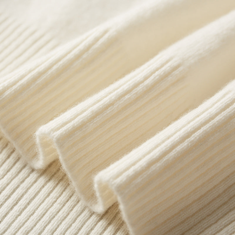 Men's turtleneck sweater, solid color, long-sleeved, knit