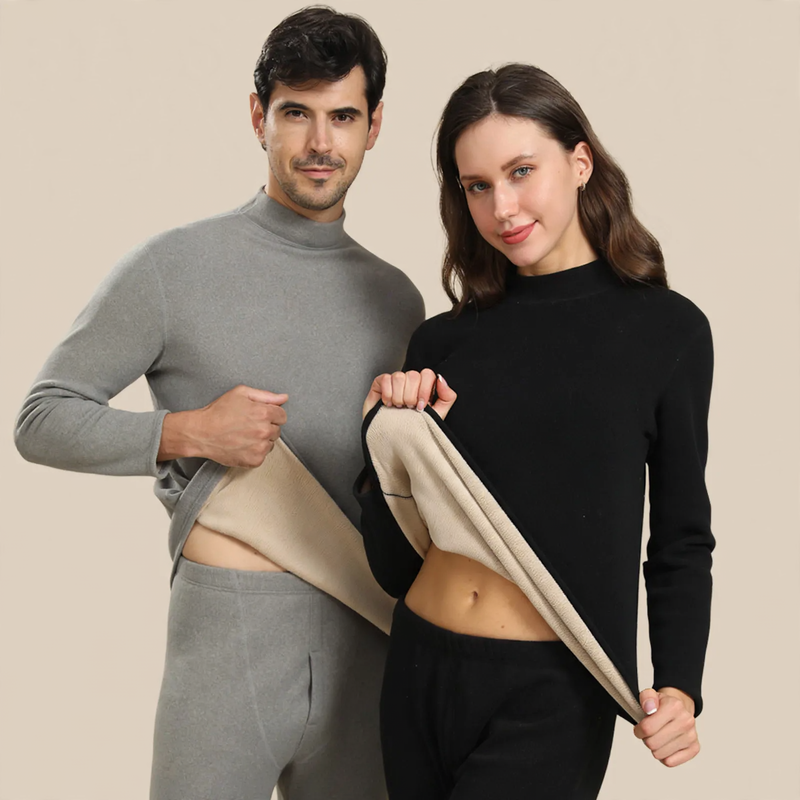 Thermal underwear set, lamb fleece imitation, extra thick