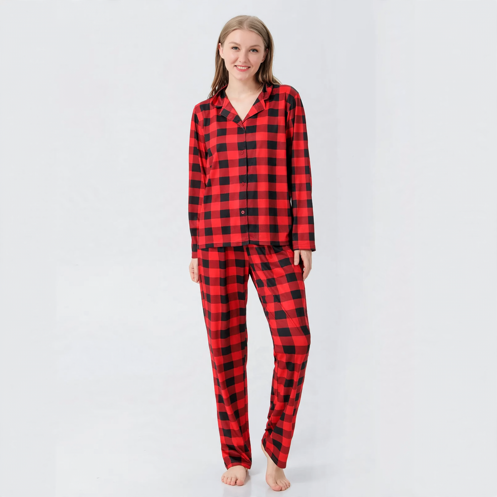 Christmas Family Pajama Set with Print Designs