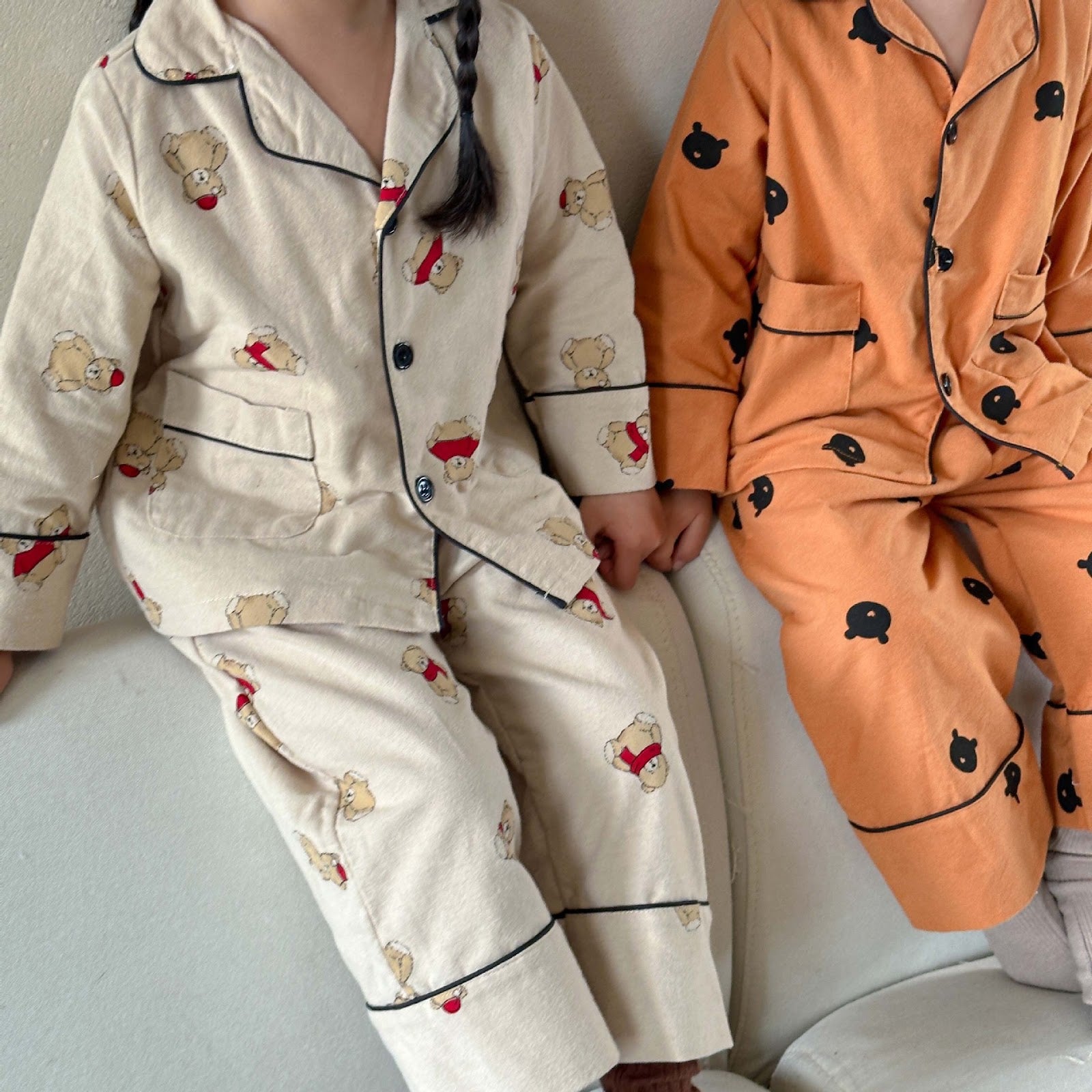 Children's pajamas made of brushed cotton, two-piece