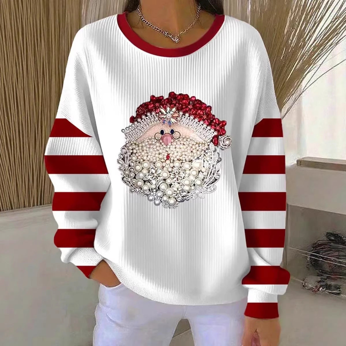 Women’s Christmas sweater with digital print