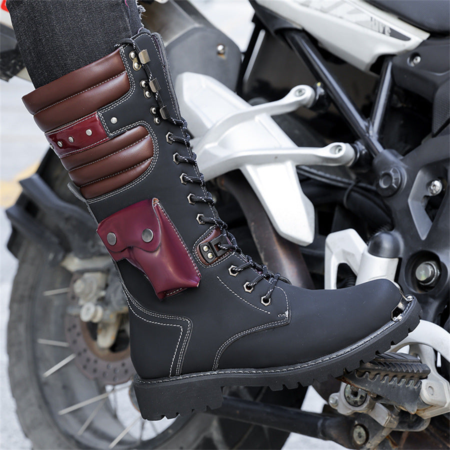 Robust men's boots with high shaft