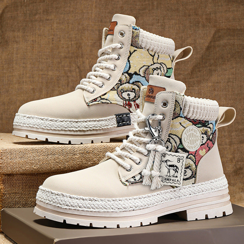 Men's boots, ankle-high, lined