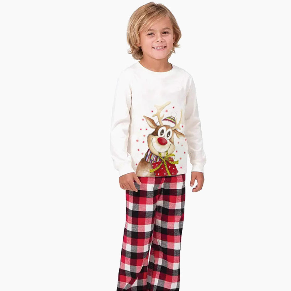 Family Pajama Set with Reindeer Design