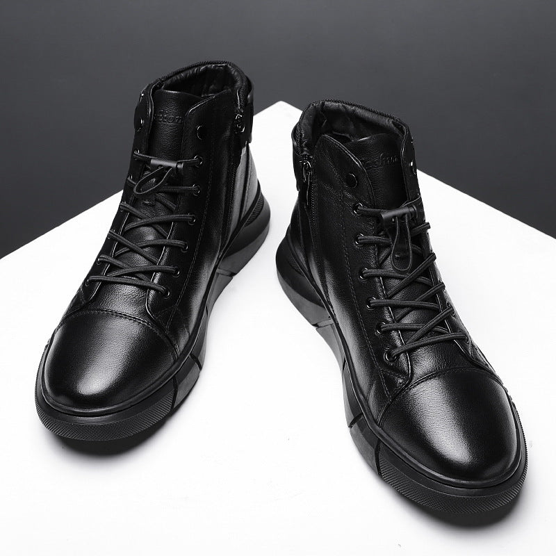 Padded men's boots, water-repellent, slip-resistant