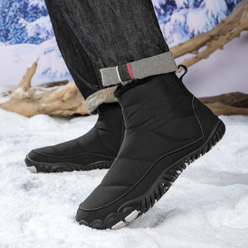 Waterproof men's winter boots with warm lining