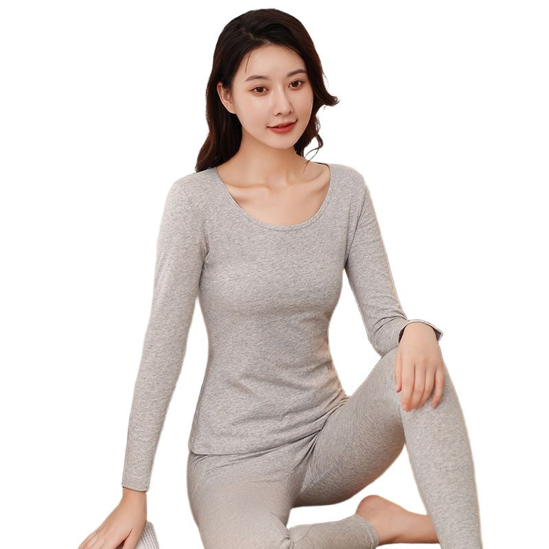Ladies thermal underwear set, lightweight, round neck