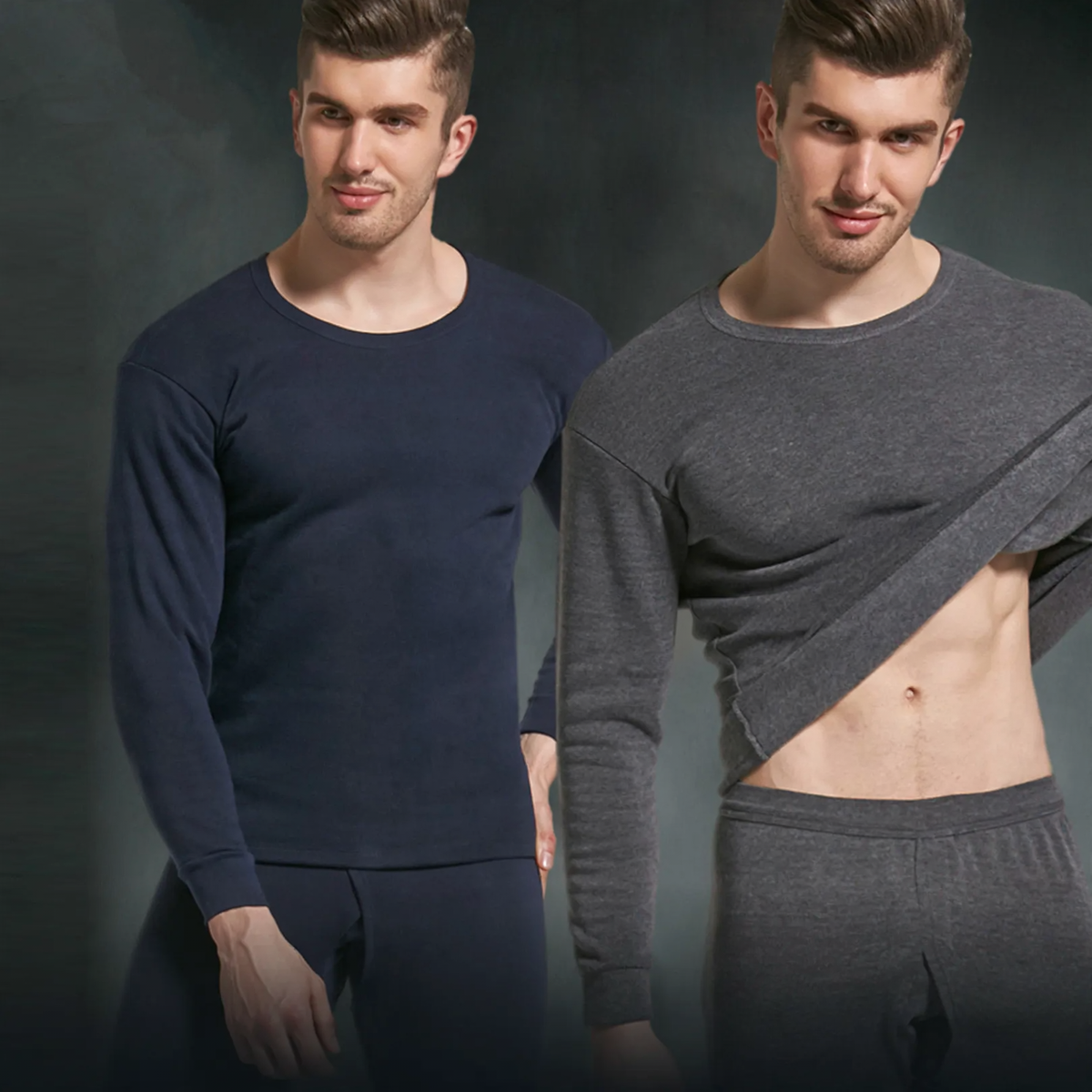 Padded thermal underwear set for men