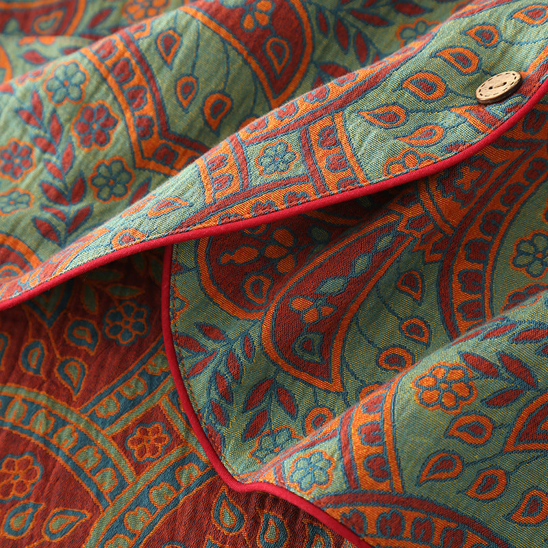 Women's lounge suit made of cotton gauze, traditional style
