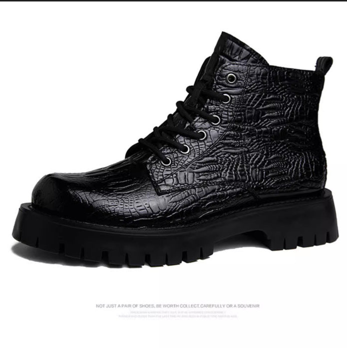 Men's business boots made of leather