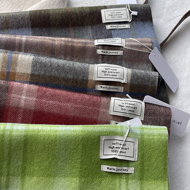 Classic wool scarf, 100% wool, 180x30 cm