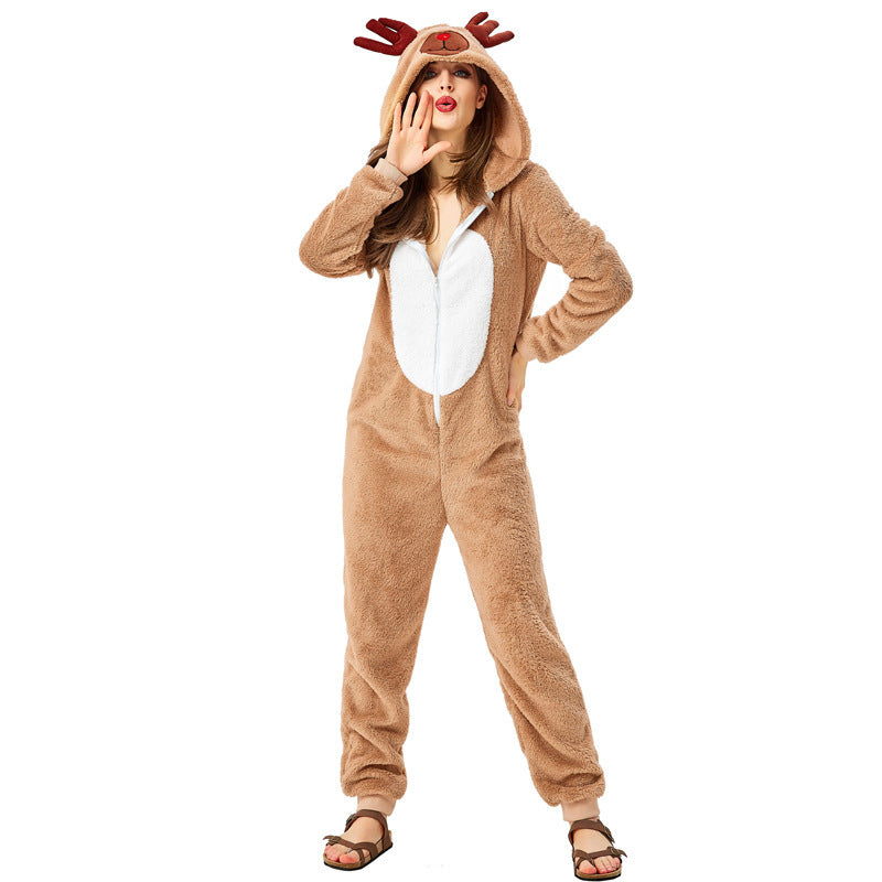 Reindeer Pajamas for Women, loose fit