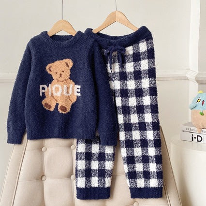 Family Pajama Set, festive bear design