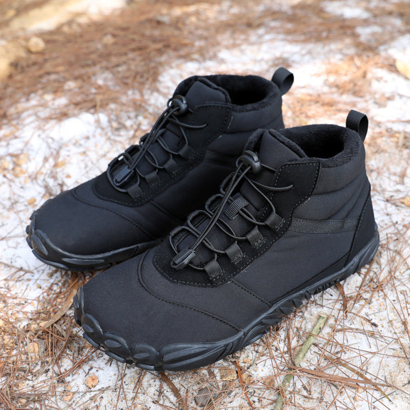 Padded men's winter boots, water-repellent