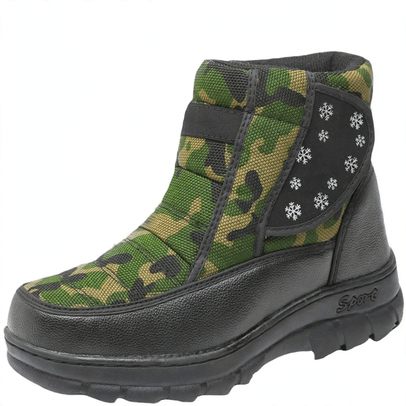 Insulated winter snow boots, water-repellent and non-slip