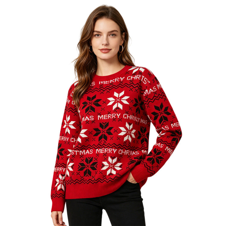Unisex Christmas Sweater with Jacquard Pattern