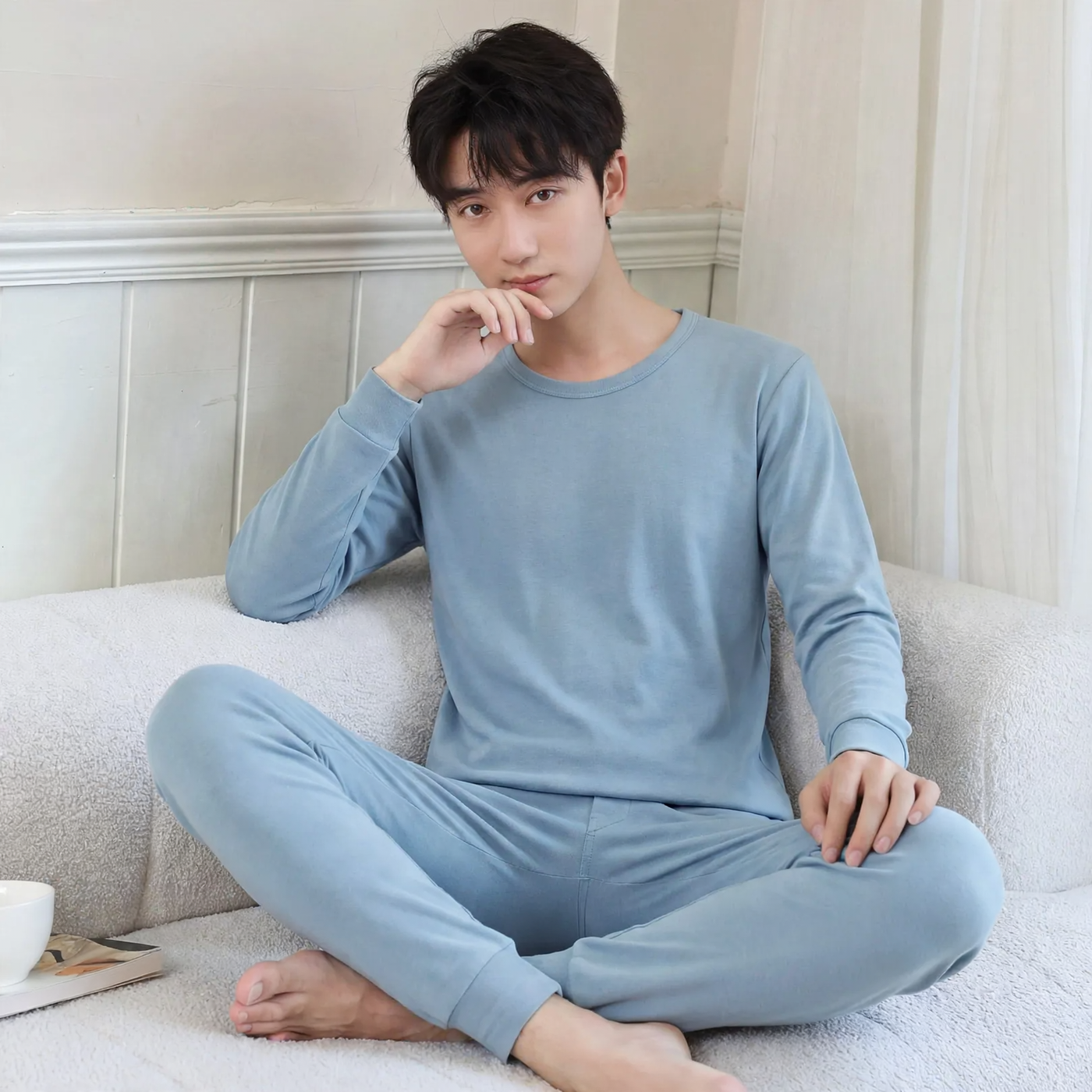 Cotton thermal underwear set for teenagers, 220g