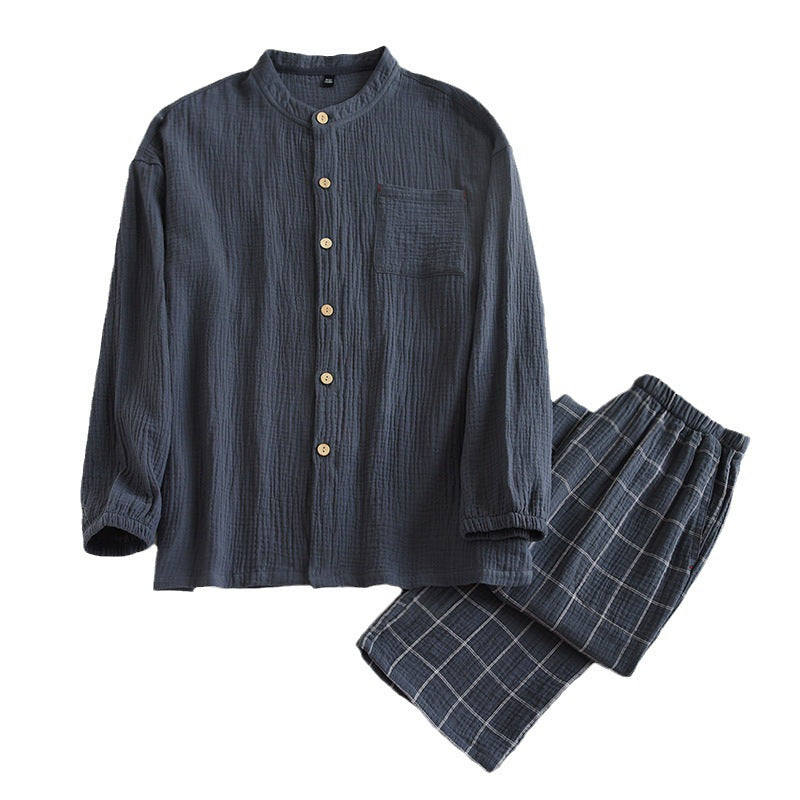 Cotton pajama, double-layered muslin, long sleeve