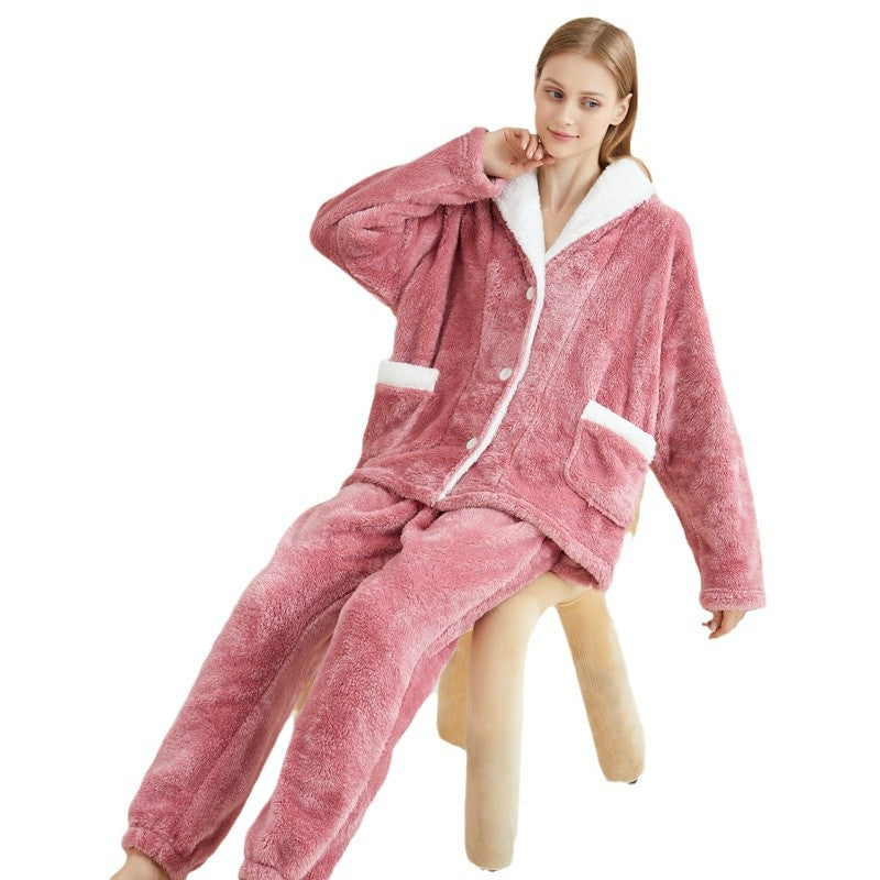 Women's Pajama Set made of soft fleece, Long Sleeve