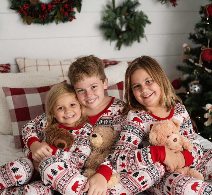 Family Pajama Set, Christmas Design, Long Sleeve