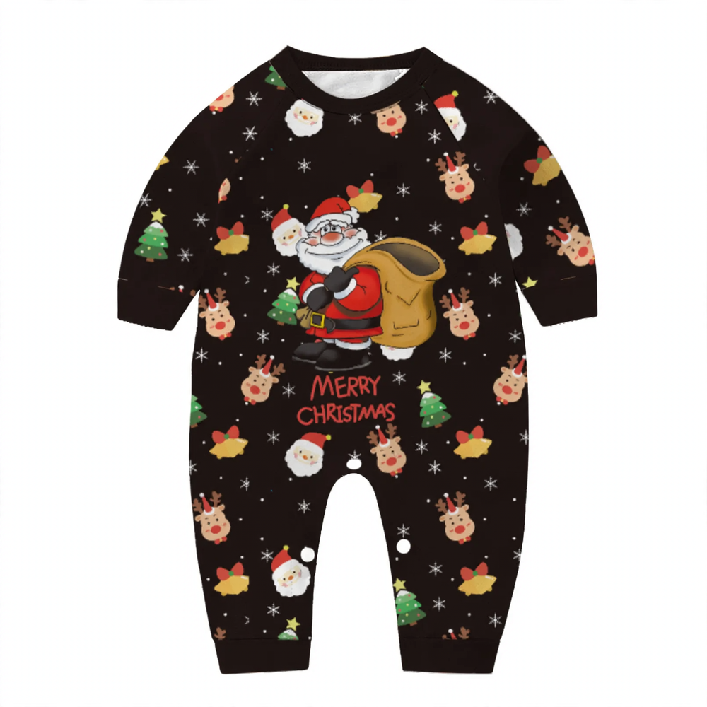 Christmas Family Pajama Set, Long Sleeve, Round Neck