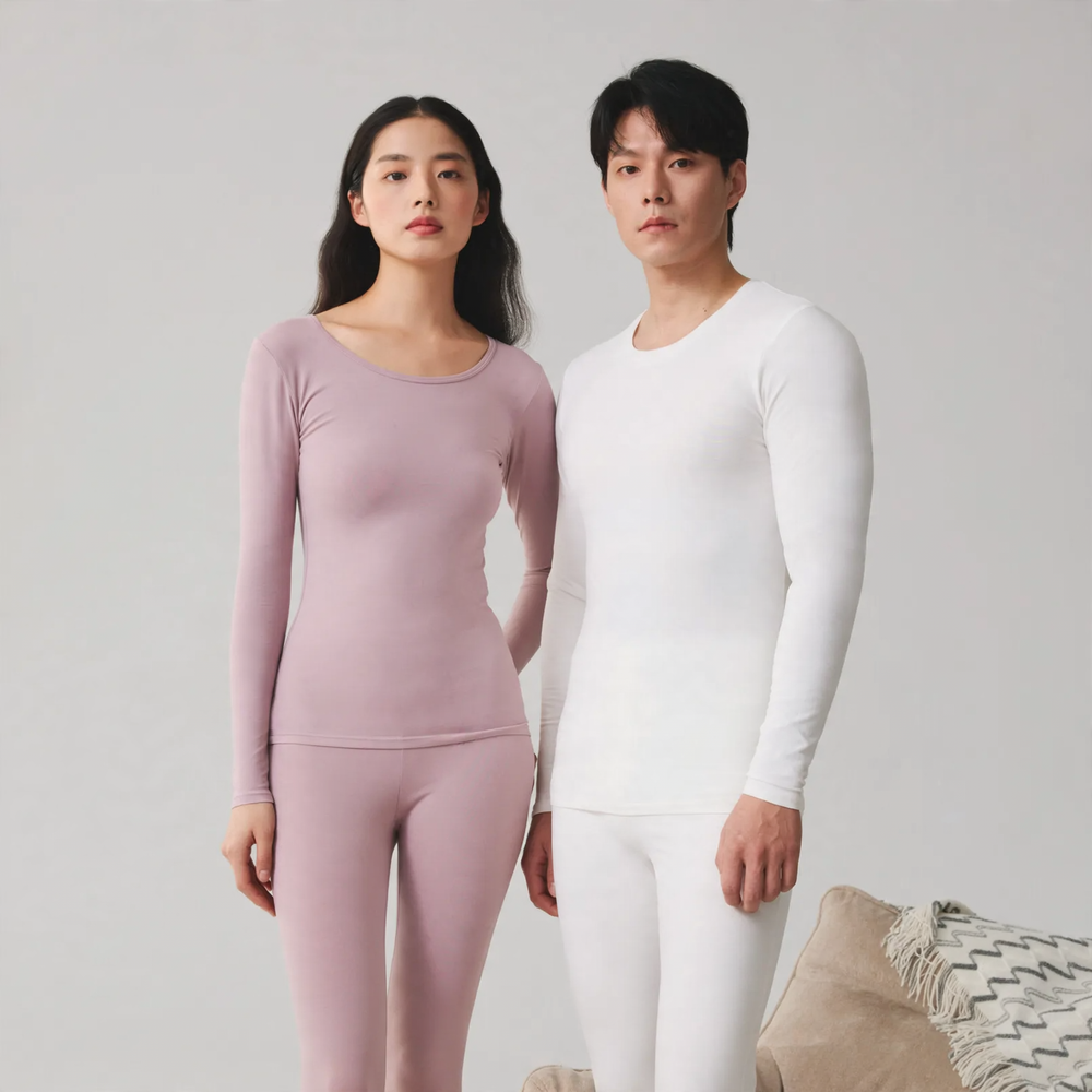 Women's thermal underwear set made of pure cotton