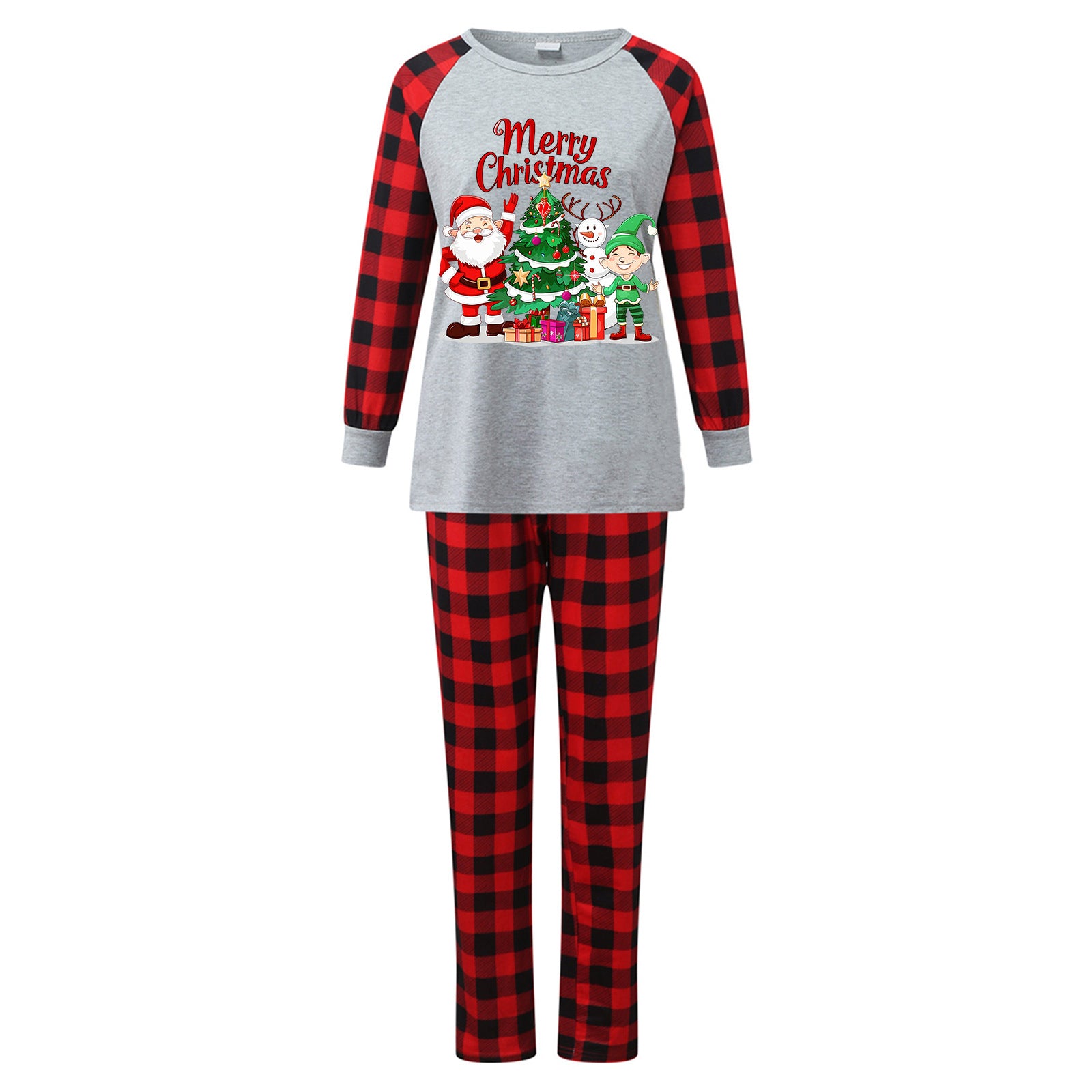 Family Pajama Set with Check Pattern