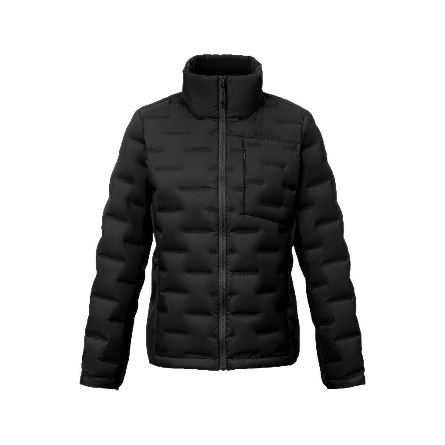 Short women's down jacket with stand-up collar, white duck down