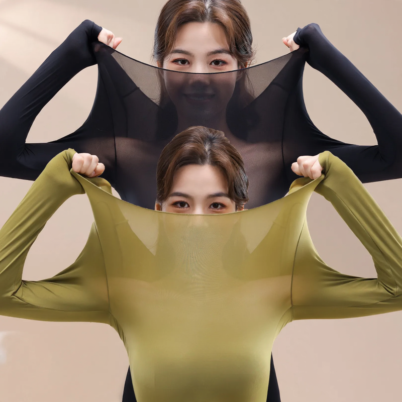 Thin women's thermal underwear set with heat function