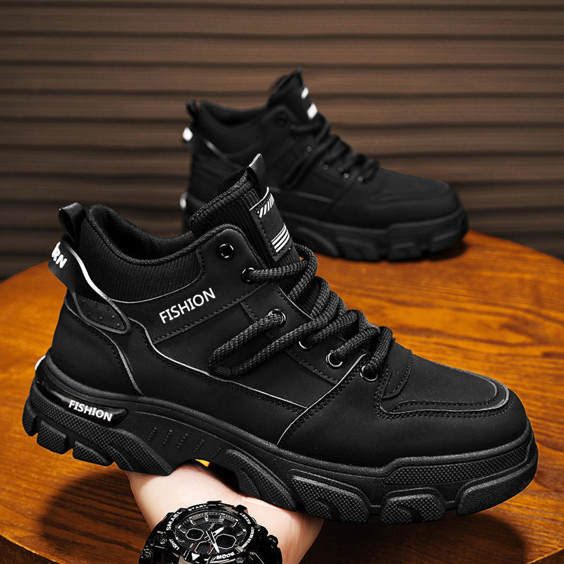 Men's work boots, slip-resistant, water-repellent, high-top