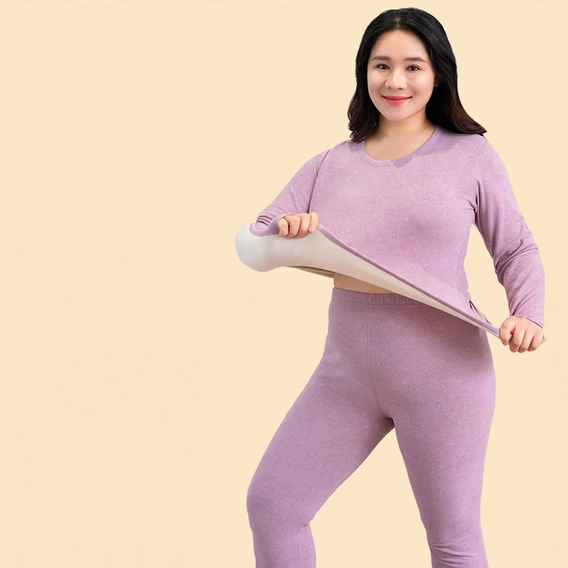 Ladies Thermal Underwear Set in Plus Sizes