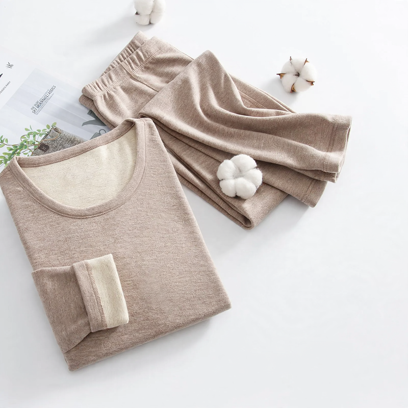 Thermal underwear set with wool content