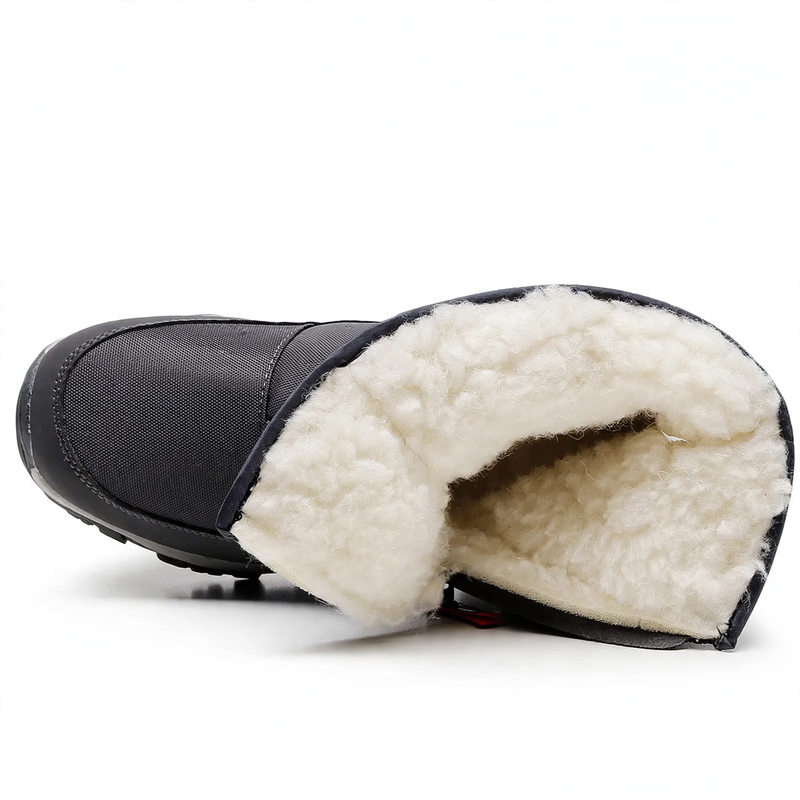 Padded men's winter boots, water-repellent